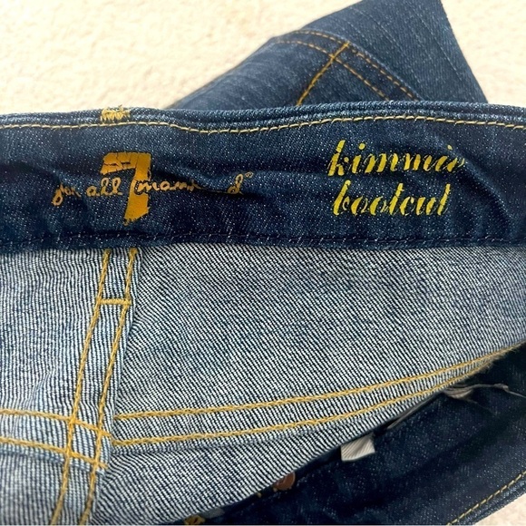 7 for All Mankind Kimmie Bootcut Jeans Dark Wash Size 28 EUC Everyday, Going Out - Picture 6 of 9